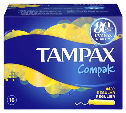 Ταμπόν Compak με Απλικατέρ για Κανονική Ροή 16τμχ Tampax από το Pharm24