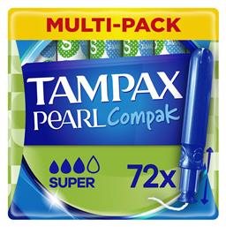 Ταμπόν Compak Pearl με Απλικατέρ για Αυξημένη Ροή 72τμχ Tampax από το Pharm24