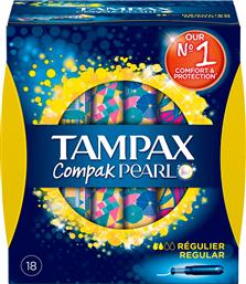 Tampax Ταμπόν Compak Pearl με Απλικατέρ για Κανονική Ροή 18τμχ από το PharmaGoods