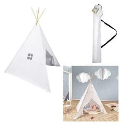 The Ινδιάνικη Σκηνή Teepee Λευκό/Ροζ Home Deco Factory από το EasyU