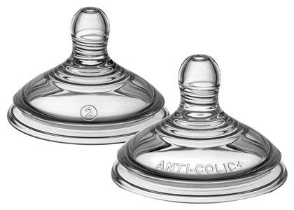 Closer To Nature Θηλές από Σιλικόνη Μεσαίας Ροής για 3+ μηνών 2τμχ Tommee Tippee