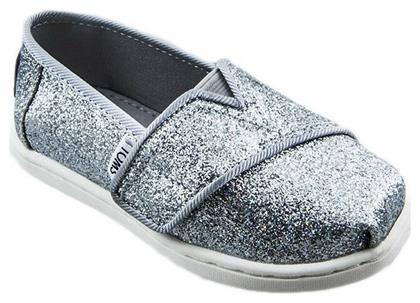 Παιδικές Εσπαντρίγιες με Σκρατς Ασημί Classic Toms από το SerafinoShoes