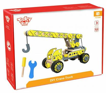 Ξύλινη Κατασκευή Φορτηγό με Γερανό Tooky Toys