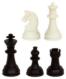 Πλαστικά Πιόνια για Σκάκι Λευκό / Μαύρο 7cm ToyMarkt