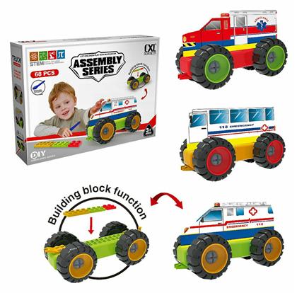 Τουβλάκια Truck για 3+ Ετών 68τμχ ToyMarkt