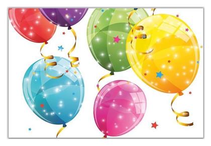 Τραπεζομάντηλο Party Πλαστικό Sparkling Balloons Πολύχρωμο 180x120cm 93319 από το BlablaToys