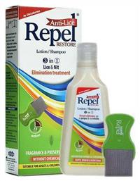 Uni-Pharma Αντιφθειρικό Σαμπουάν & Λοσιόν Repel Anti-lice Restore 3 in 1 200ml - Uni Pharma