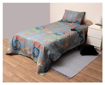 Παιδικό Πάπλωμα Μονό Γκρι 160x240εκ. Viopros