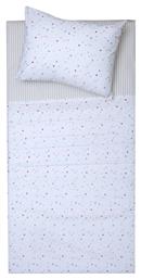 Σετ Βρεφική Παπλωματοθήκη με Μαξιλαροθήκη Λευκή 120x160εκ. Viopros