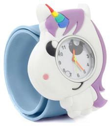 Wacky Slap 3D Unicorn Παιδικό Αναλογικό Ρολόι με Λουράκι από Καουτσούκ/Πλαστικό Λευκό