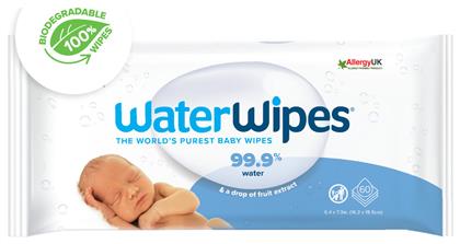 Μωρομάντηλα με 99% Νερό, χωρίς Άρωμα 60τμχ WaterWipes από το Toyscenter