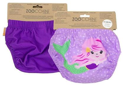 Σετ Παιδικό Μαγιό Αντιηλιακή (UV) Πάνα Μωβ Zoocchini